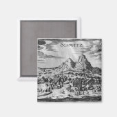 Uitzicht van Schwyz Magneet (Voorkant / Achterkant)