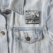 Uitzicht van Schwyz Vierkante Button 5,1 Cm (In situ)