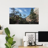 Uitzicht van Scout Lookout in Zion National Park Poster (Thuiskantoor)