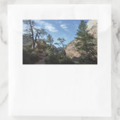 Uitzicht van Scout Lookout in Zion National Park Rechthoekige Sticker (Tas)