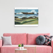 Uitzicht van Seal Rock tussen Waldport en Canvas Afdruk (Insitu (Woonkamer))