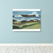 Uitzicht van Seal Rock tussen Waldport en Canvas Afdruk (Insitu (Houten vloer))