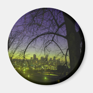 Uitzicht van Seattle bij zonsopgang Magneet