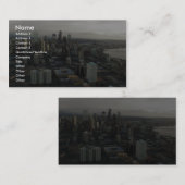 Uitzicht van Seattle City van de top van de Space  Visitekaartje (Voorkant / Achterkant)