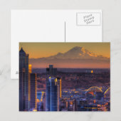 Uitzicht van Seattle in het centrum van het footba Briefkaart (Voorkant / Achterkant)
