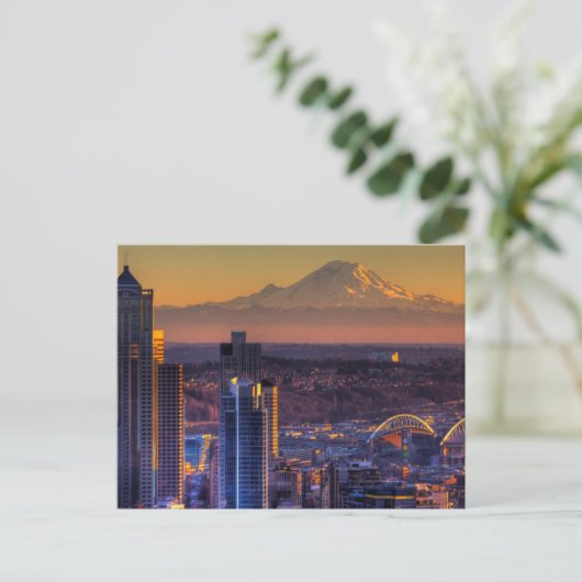 Uitzicht van Seattle in het centrum van het footba Briefkaart (Staand voorkant)