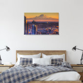 Uitzicht van Seattle in het centrum van het footba Canvas Afdruk (Insitu (Slaapkamer))