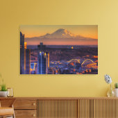 Uitzicht van Seattle in het centrum van het footba Canvas Afdruk (Insitu (Woonkamer))