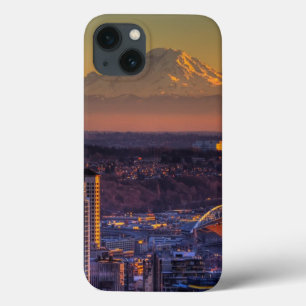 Uitzicht van Seattle in het centrum van het footba iPhone 13 Hoesje