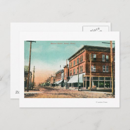 Uitzicht van Second Street Briefkaart (Voorkant / Achterkant)