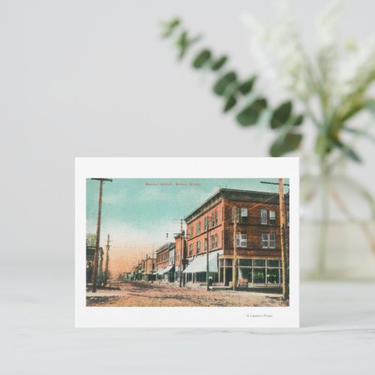 Uitzicht van Second Street Briefkaart (Staand voorkant)