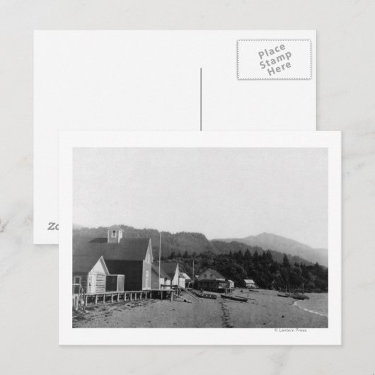 Uitzicht van Seldovia, foto van Alaska Briefkaart (Voorkant / Achterkant)