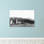 Uitzicht van Seldovia, foto van Alaska Canvas Afdruk (Insitu (Houten vloer))