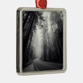 Uitzicht van Sequoia-bomen in de bosbouw Metalen Ornament (Rechts)
