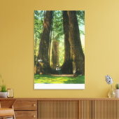 Uitzicht van sequoiwten bij Big Tree Grove Canvas Afdruk (Insitu (Woonkamer))