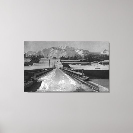 Uitzicht van Seward, Alaska van de Bridge Photogra Canvas Afdruk (Voorkant)