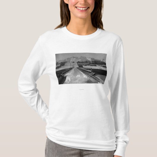 Uitzicht van Seward, Alaska van de Bridge Photogra T-shirt (Voorkant)