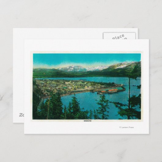 Uitzicht van Seward, AlaskaSeward, AK Briefkaart (Voorkant / Achterkant)