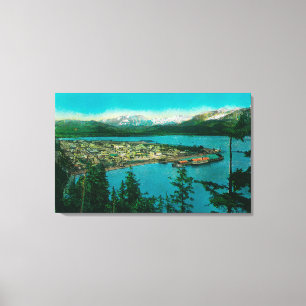 Uitzicht van Seward, AlaskaSeward, AK Canvas Afdruk