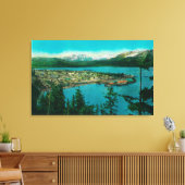 Uitzicht van Seward, AlaskaSeward, AK Canvas Afdruk (Insitu (Woonkamer))