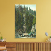 Uitzicht van Shasta King MineKennett, CA Canvas Afdruk (Insitu (Woonkamer))