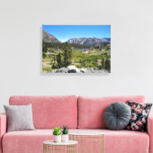 Uitzicht van Shell Lake, Tioga Pass, Californië Canvas Afdruk (Insitu (Woonkamer))
