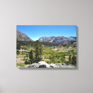 Uitzicht van Shell Lake, Tioga Pass, Californië Canvas Afdruk