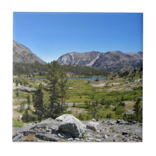 Uitzicht van Shell Lake, Tioga Pass, Californië Tegeltje