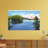 Uitzicht van Shelving Rock Mountain Canvas Afdruk (Insitu (Woonkamer))