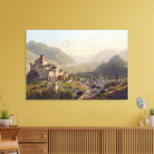 Uitzicht van Sion, illustratie uit 'Voyage Pittore Canvas Afdruk (Insitu (Woonkamer))