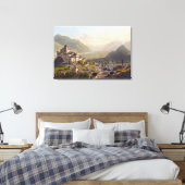 Uitzicht van Sion, illustratie uit 'Voyage Pittore Canvas Afdruk (Insitu (Slaapkamer))