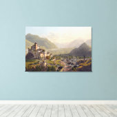 Uitzicht van Sion, illustratie uit 'Voyage Pittore Canvas Afdruk (Insitu (Houten vloer))