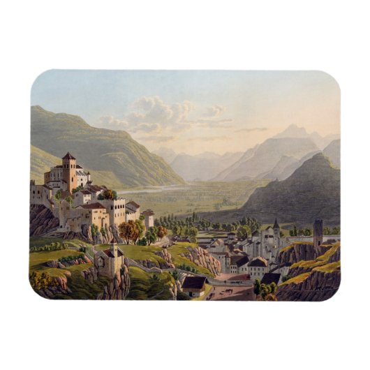 Uitzicht van Sion, illustratie uit 'Voyage Pittore Magneet (Horizontaal)