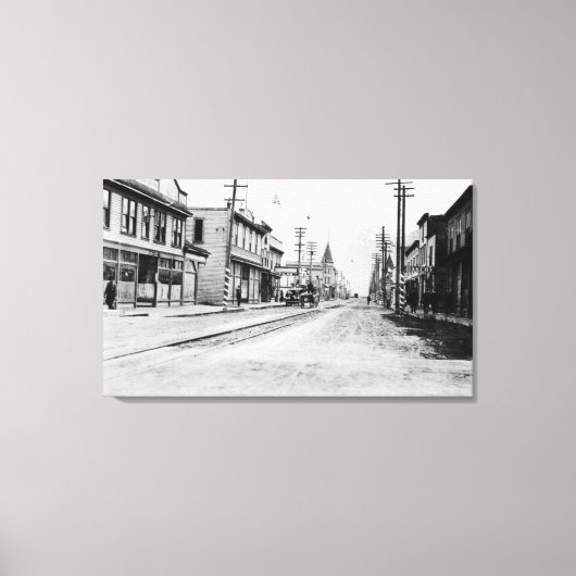 Uitzicht van Skagway, foto van Alaska Canvas Afdruk (Voorkant)