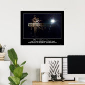 Uitzicht van sluiting van het internationale ruimt poster (Thuiskantoor)