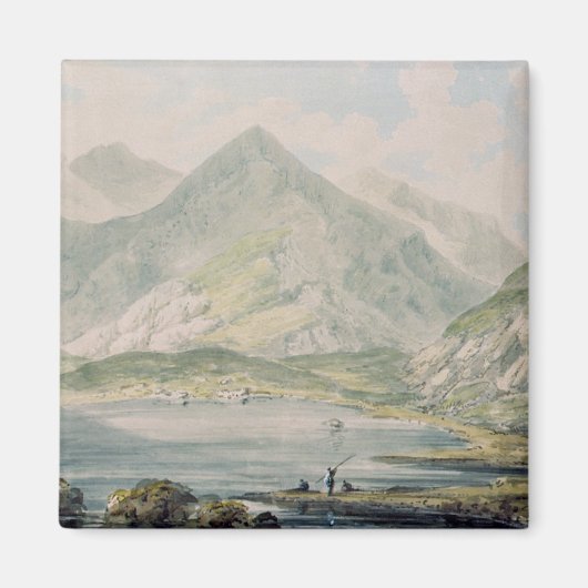 Uitzicht van Snowdon Magneet (Voorkant)