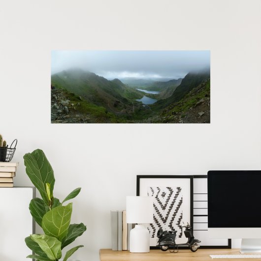 Uitzicht van Snowdon - Panorama Poster (Thuiskantoor)