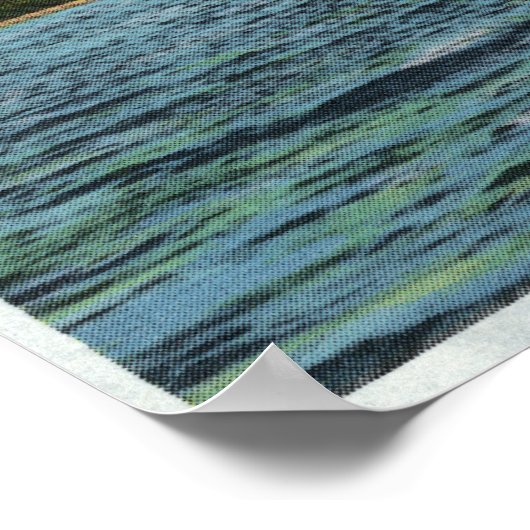 Uitzicht van Snowy Mts van de Tupper Lake Road Poster (Hoek)