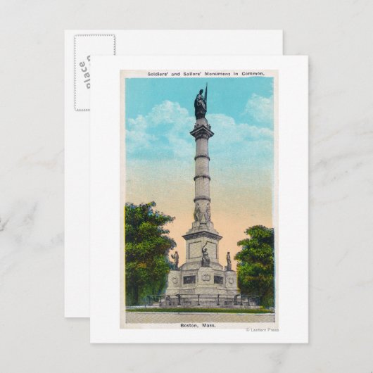 Uitzicht van soldaten en zeelieden briefkaart (Voorkant / Achterkant)