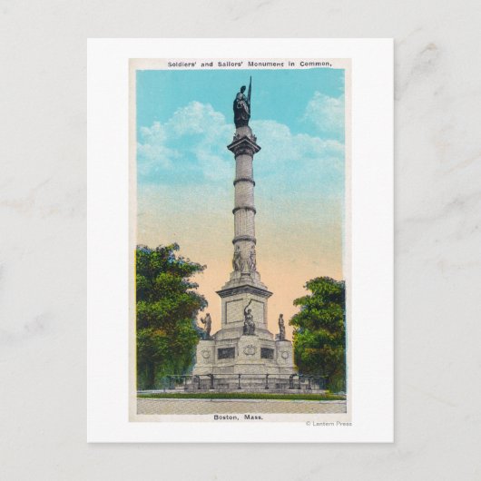 Uitzicht van soldaten en zeelieden briefkaart (Voorkant)