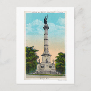 Uitzicht van soldaten en zeelieden briefkaart