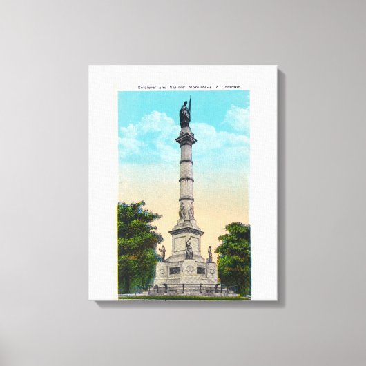 Uitzicht van soldaten en zeelieden canvas afdruk (Voorkant)
