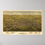 Uitzicht van Somerville, New Jersey (1882) Poster (Voorkant)