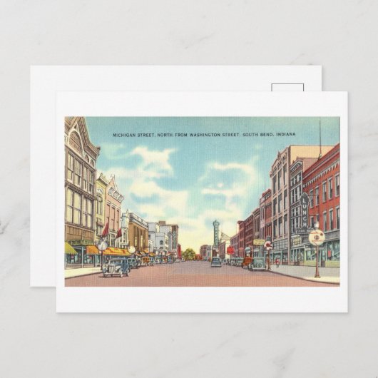  Uitzicht van South Bend, Indiana, Briefkaart (Voorkant / Achterkant)