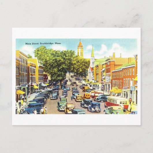  Uitzicht van Southbridge, Massachusetts, Briefkaart (Voorkant)