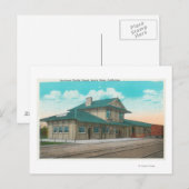 Uitzicht van Southern Pacific DepotSanta Rosa, CA Briefkaart (Voorkant / Achterkant)
