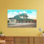 Uitzicht van Southern Pacific DepotSanta Rosa, CA Canvas Afdruk (Insitu (Woonkamer))