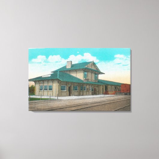 Uitzicht van Southern Pacific DepotSanta Rosa, CA Canvas Afdruk (Voorkant)