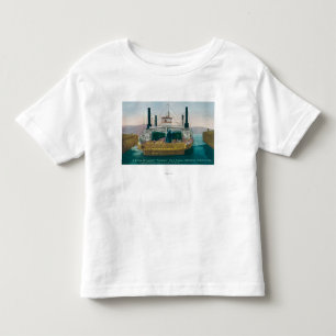 Uitzicht van SP Ferry Boat Solano in Dock Kinder Shirts