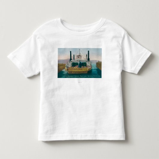Uitzicht van SP Ferry Boat Solano in Dock Kinder Shirts (Voorkant)